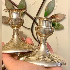 Elegant Silver Candle Holders